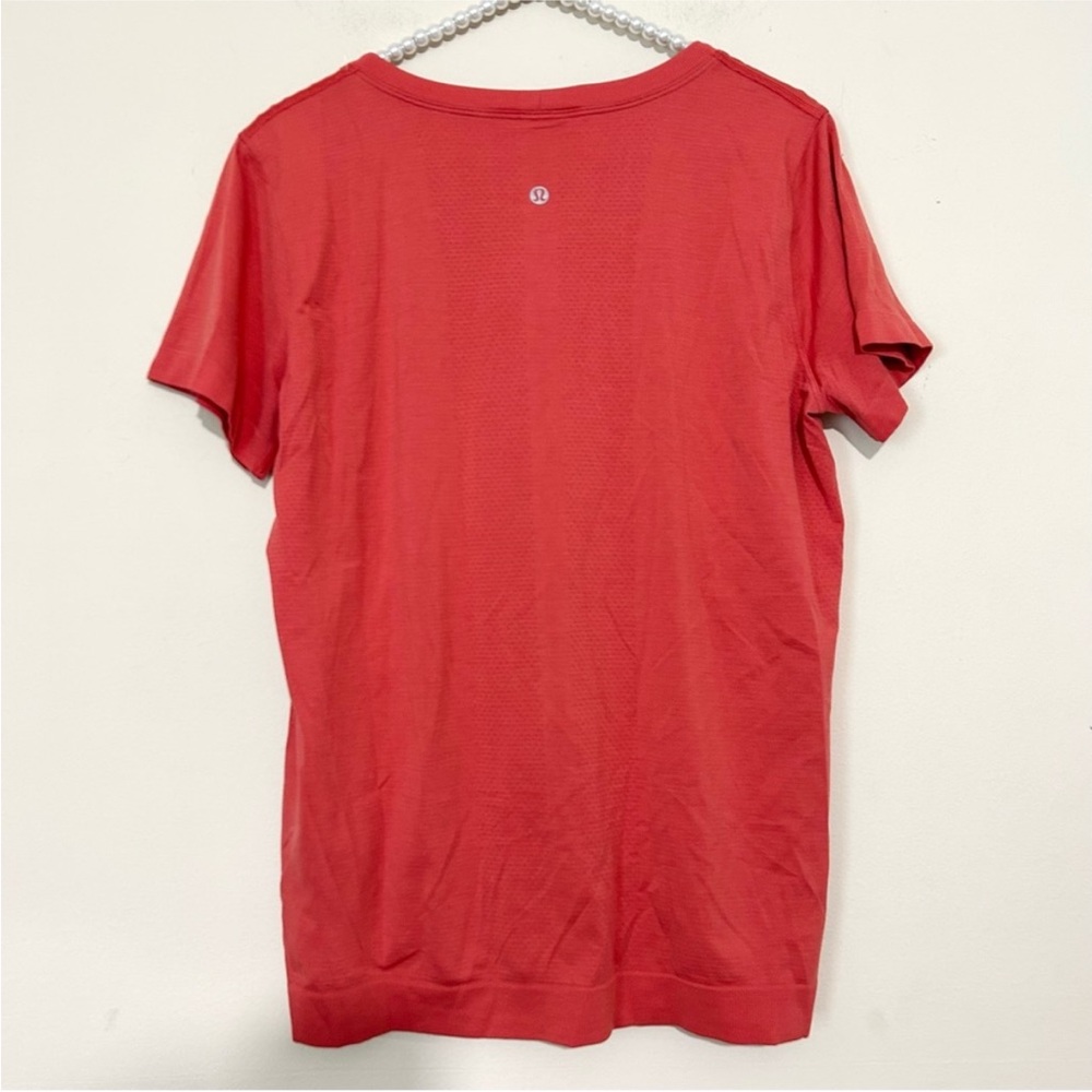 Lululemon Red/Coral Tee SIZE 10 - Picture 3 of 4